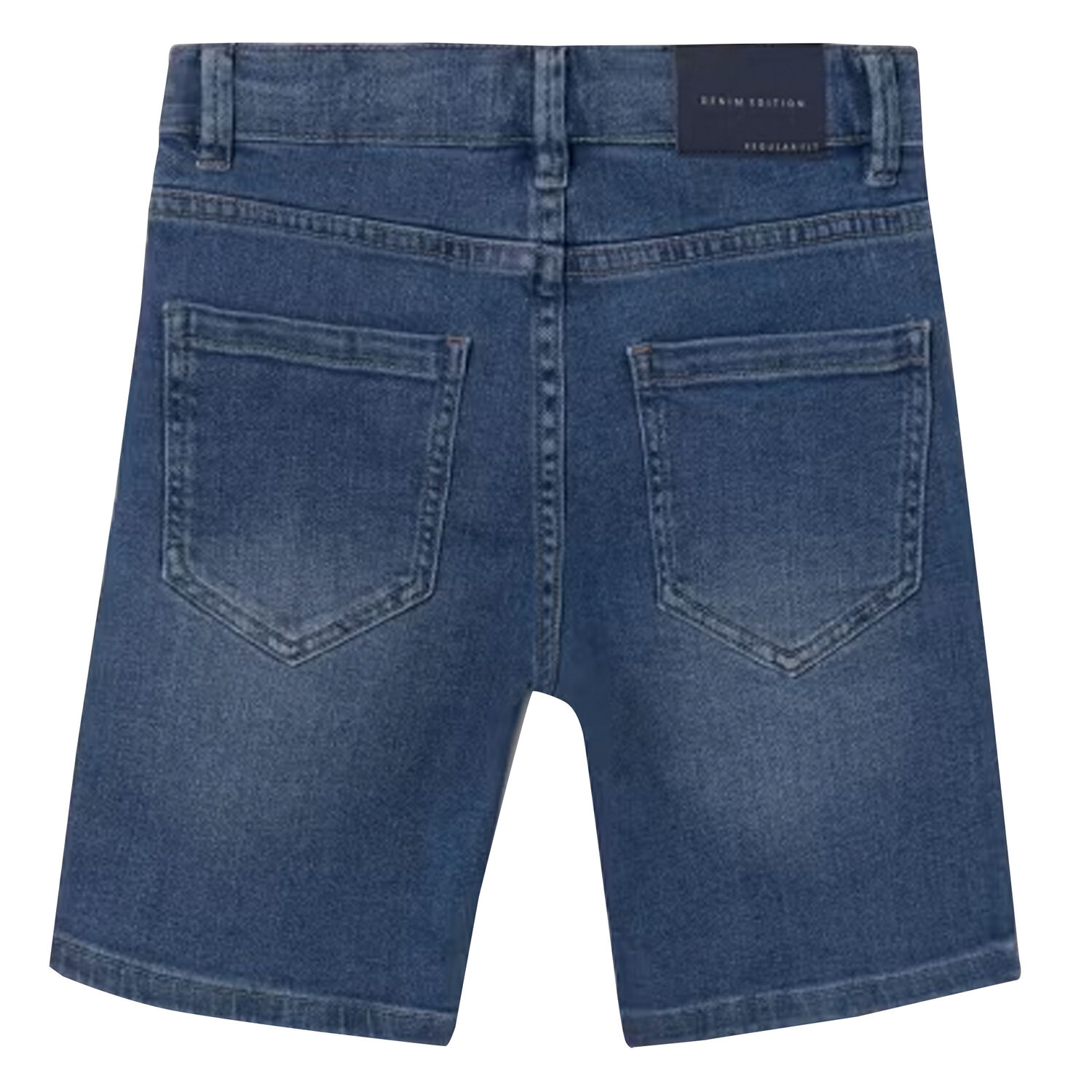 Boys Blue Denim Shorts, 1, hi-res